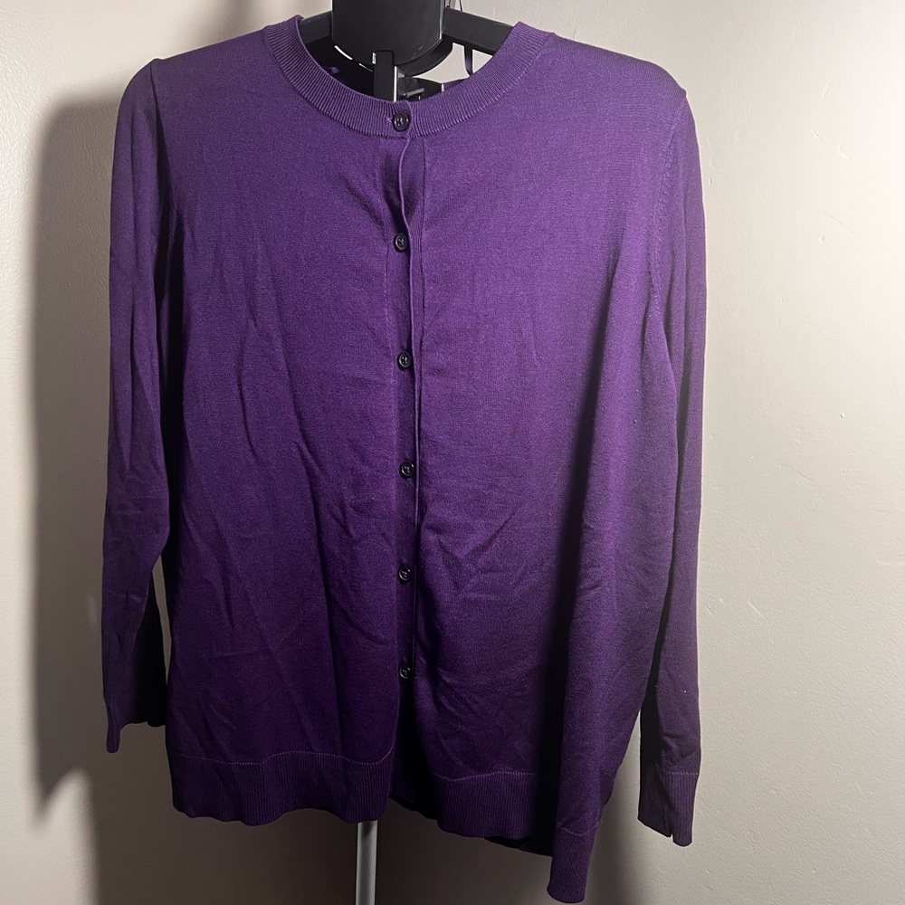 Lane Bryant Deep Purple Knit Sweater